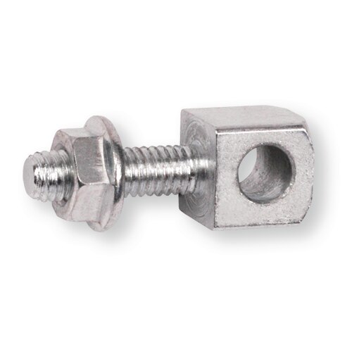 Gjenget adapter M6 X 20 med hull Ø 6 mm